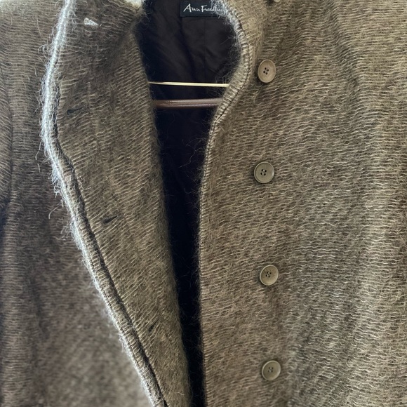 Ann Freedberg Designer Long Olive Green Mohair Jacket -Rebecca Jacket-Like New💚 - Picture 4 of 16